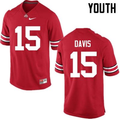 Youth Ohio State Buckeyes #15 Wayne Davis Red Nike NCAA College Football Jersey Style JGQ2044RJ
